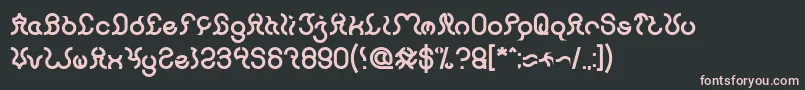 Nine Bold Font – Pink Fonts on Black Background