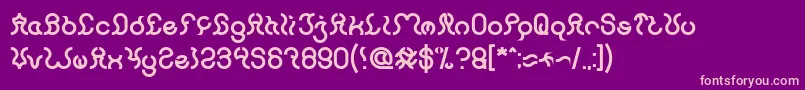 Nine Bold-Schriftart – Rosa Schriften auf violettem Hintergrund