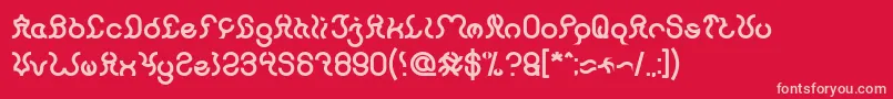 Nine Bold Font – Pink Fonts on Red Background