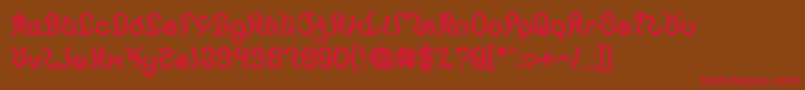 Nine Bold Font – Red Fonts on Brown Background