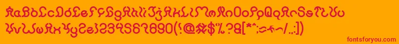 Nine Bold Font – Red Fonts on Orange Background