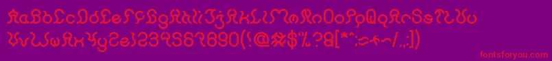 Шрифт Nine Bold – красные шрифты на фиолетовом фоне