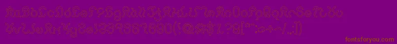 Nine Hollow-Schriftart – Braune Schriften auf violettem Hintergrund