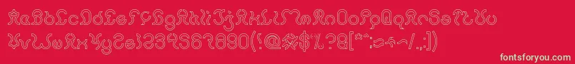 Nine Hollow Font – Green Fonts on Red Background