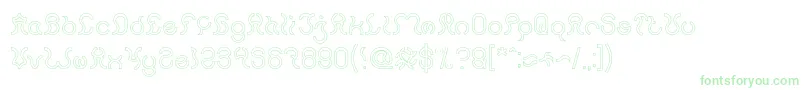 Nine Hollow Font – Green Fonts on White Background
