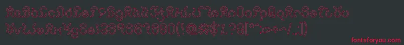 Nine Hollow-Schriftart – Rote Schriften auf schwarzem Hintergrund