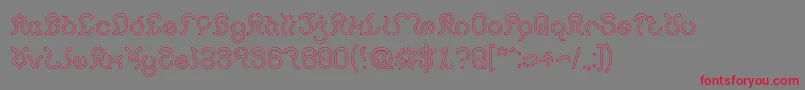 Nine Hollow Font – Red Fonts on Gray Background