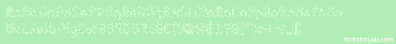 Nine Hollow Font – White Fonts on Green Background