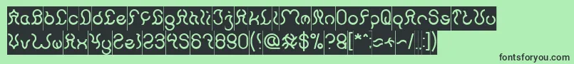 Nine Inverse Font – Black Fonts on Green Background