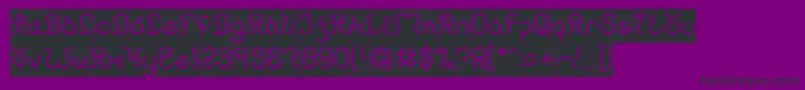 Nine Inverse-Schriftart – Schwarze Schriften auf violettem Hintergrund