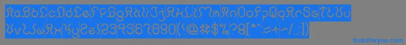 Nine Inverse Font – Blue Fonts on Gray Background