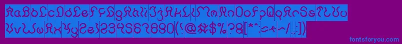 Nine Inverse-fontti – siniset fontit violetilla taustalla