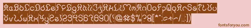 Nine Inverse-Schriftart – Braune Schriften auf rosa Hintergrund
