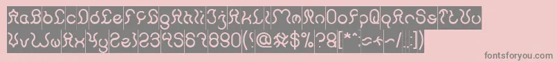 Nine Inverse Font – Gray Fonts on Pink Background