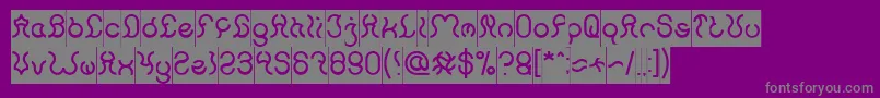Nine Inverse-fontti – harmaat kirjasimet violetilla taustalla