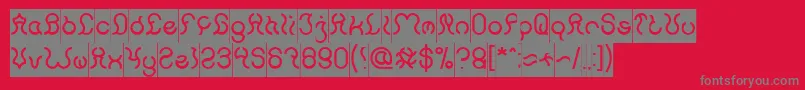 Nine Inverse Font – Gray Fonts on Red Background
