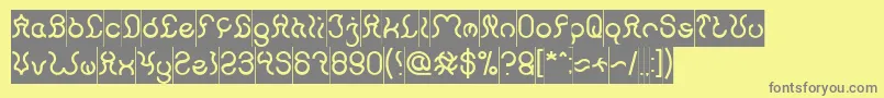 Шрифт Nine Inverse – серые шрифты на жёлтом фоне