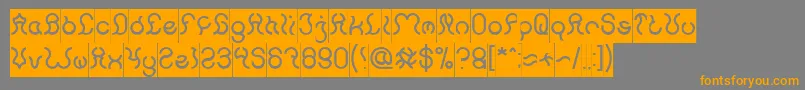 Nine Inverse-Schriftart – Orangefarbene Schriften auf grauem Hintergrund