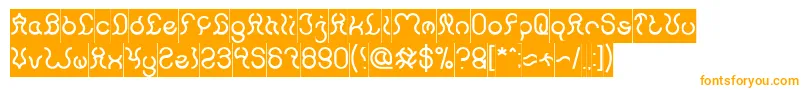 Nine Inverse-Schriftart – Orangefarbene Schriften