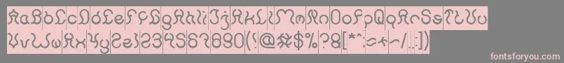 Шрифт Nine Inverse – розовые шрифты на сером фоне