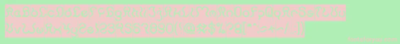 Nine Inverse-Schriftart – Rosa Schriften auf grünem Hintergrund