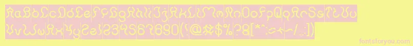 Nine Inverse Font – Pink Fonts on Yellow Background