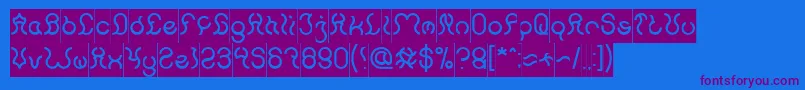 Шрифт Nine Inverse – фиолетовые шрифты на синем фоне