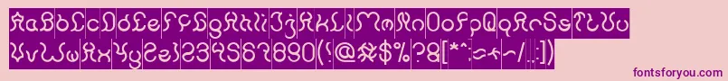 Nine Inverse Font – Purple Fonts on Pink Background