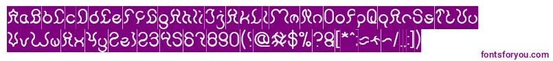 Шрифт Nine Inverse – фиолетовые шрифты