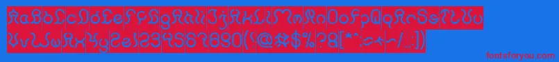 Nine Inverse Font – Red Fonts on Blue Background