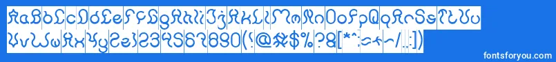 Nine Inverse Font – White Fonts on Blue Background