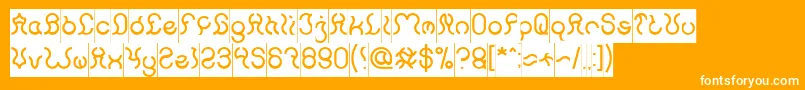 Nine Inverse Font – White Fonts on Orange Background