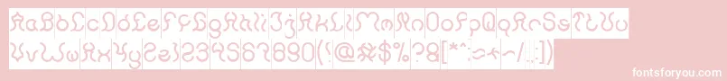 Nine Inverse Font – White Fonts on Pink Background