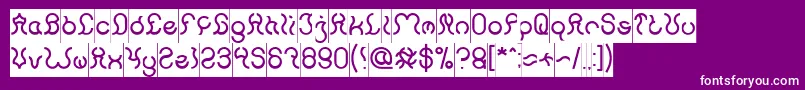 Шрифт Nine Inverse – белые шрифты на фиолетовом фоне