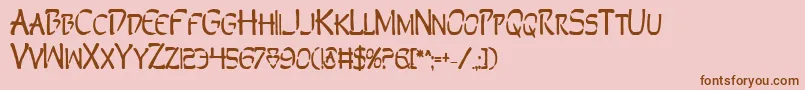 fuente PerditionBold – Fuentes Marrones Sobre Fondo Rosa