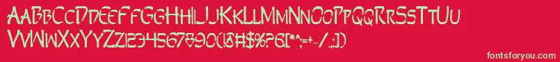 PerditionBold Font – Green Fonts on Red Background