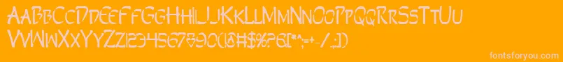 PerditionBold Font – Pink Fonts on Orange Background