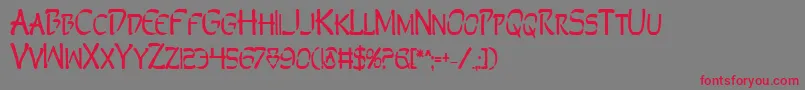 PerditionBold Font – Red Fonts on Gray Background