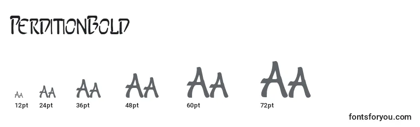 PerditionBold Font Sizes