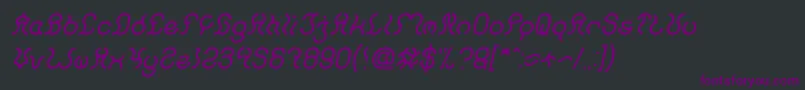 Шрифт Nine Italic – фиолетовые шрифты на чёрном фоне