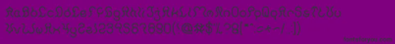 フォントNine Light – 紫の背景に黒い文字