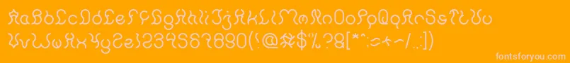 Nine Light Font – Pink Fonts on Orange Background