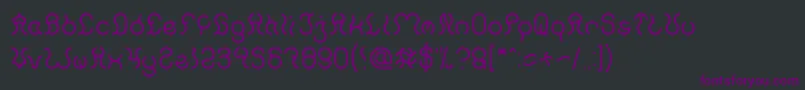 Шрифт Nine Light – фиолетовые шрифты на чёрном фоне