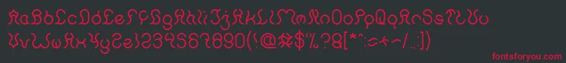 Nine Light Font – Red Fonts on Black Background