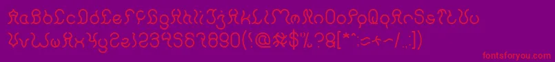 Nine Light Font – Red Fonts on Purple Background