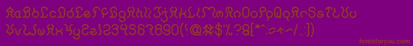 Nine Font – Brown Fonts on Purple Background