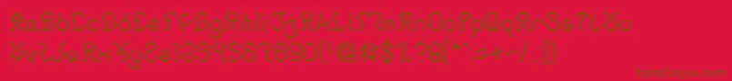 Nine Font – Brown Fonts on Red Background