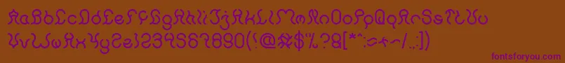 Nine Font – Purple Fonts on Brown Background