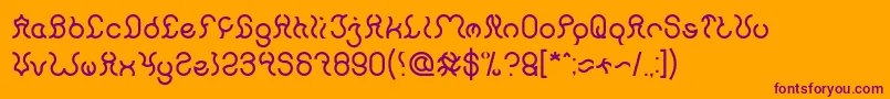 Nine Font – Purple Fonts on Orange Background