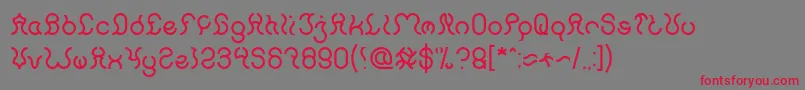 Nine Font – Red Fonts on Gray Background